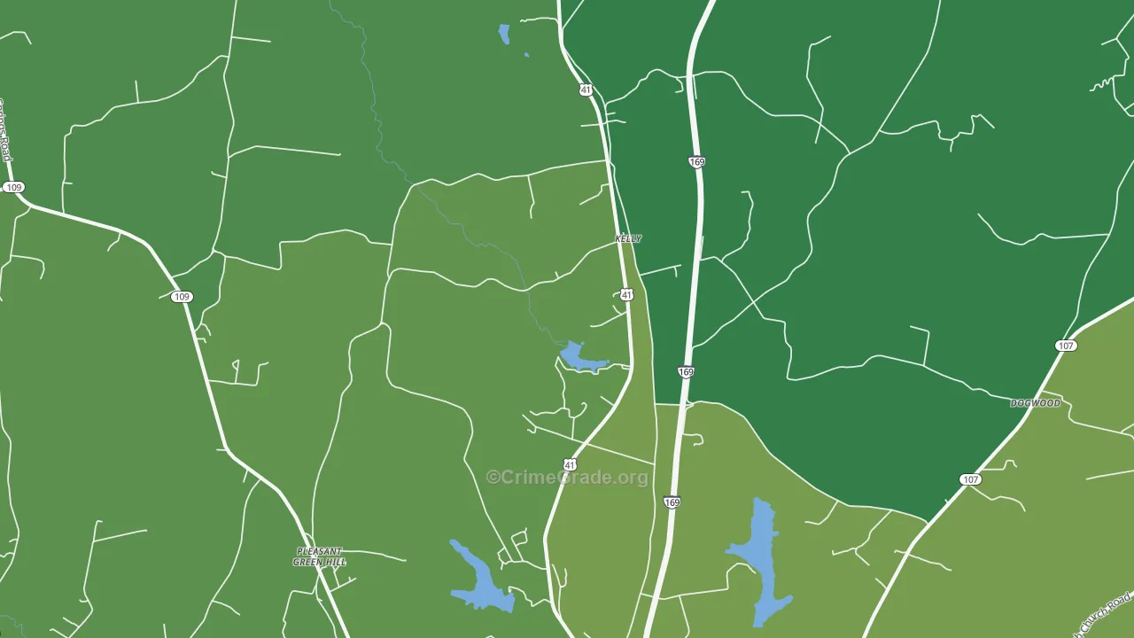 Kelly, KY Map of Drug-Related Crime Rates