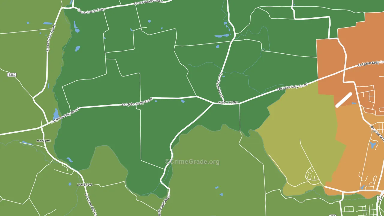 Kelly Point, PA Map of Drug-Related Crime Rates