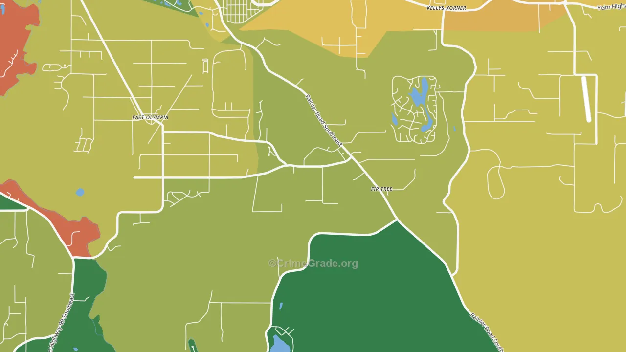Kellys Korner, WA Map of Drug-Related Crime Rates