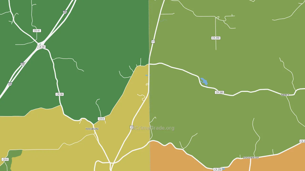 Kelona, MS Map of Drug-Related Crime Rates