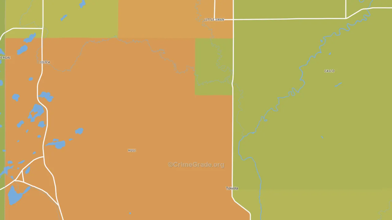 Kelsey, MN Map of Drug-Related Crime Rates