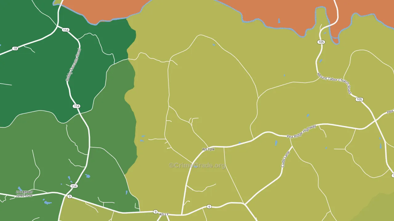 Kelton, SC Map of Drug-Related Crime Rates