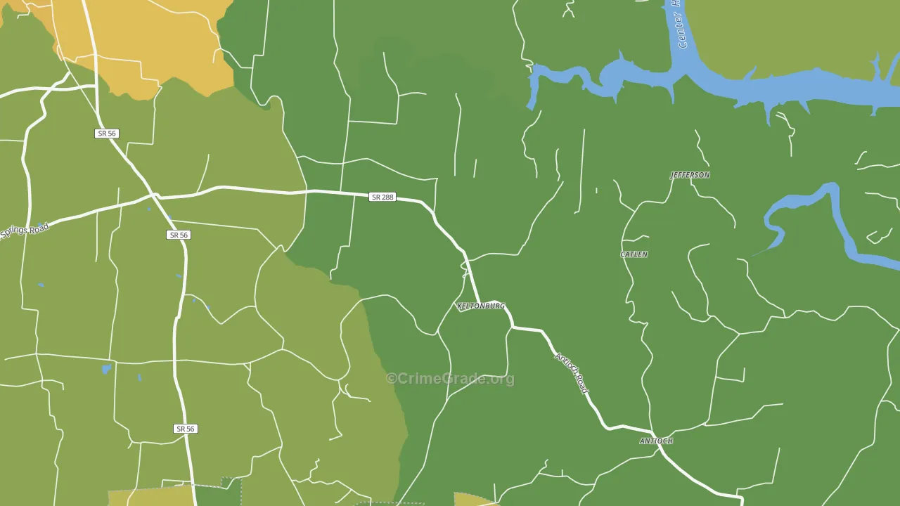 Keltonburg, TN Map of Drug-Related Crime Rates