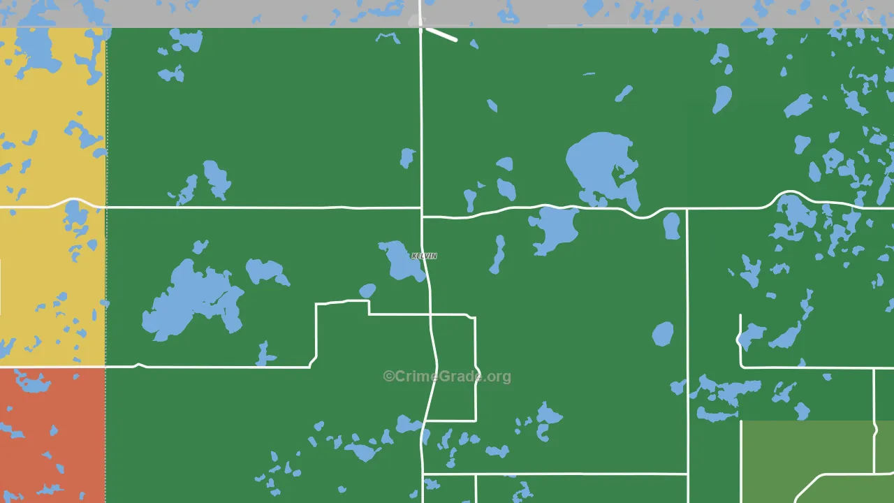 Kelvin, ND Map of Drug-Related Crime Rates