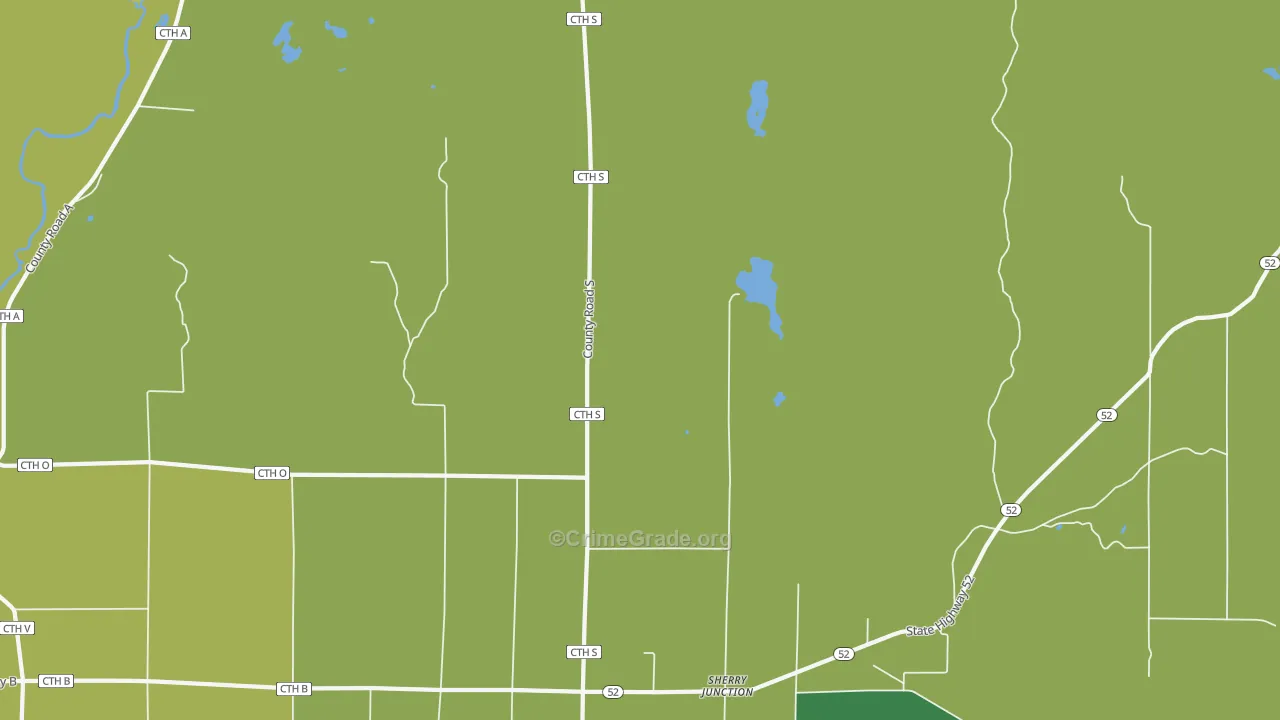 Kempster, WI Map of Drug-Related Crime Rates