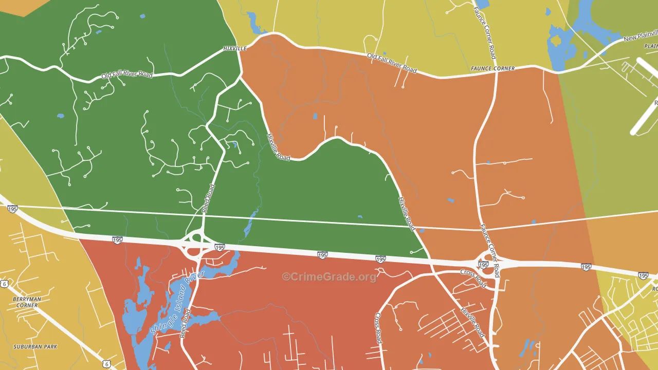Kempton Croft, MA Map of Drug-Related Crime Rates