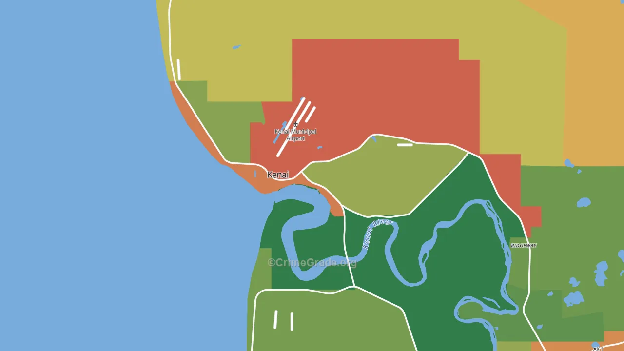 Kenai, AK Map of Drug-Related Crime Rates
