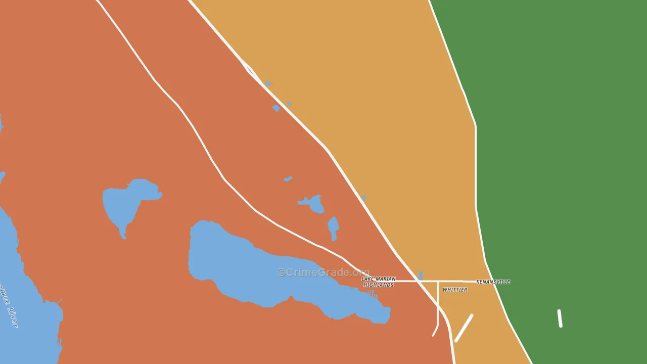 Kenansville, FL Map of Drug-Related Crime Rates