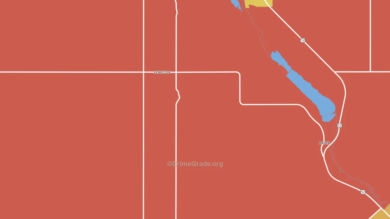 Kenaston, ND Map of Drug-Related Crime Rates
