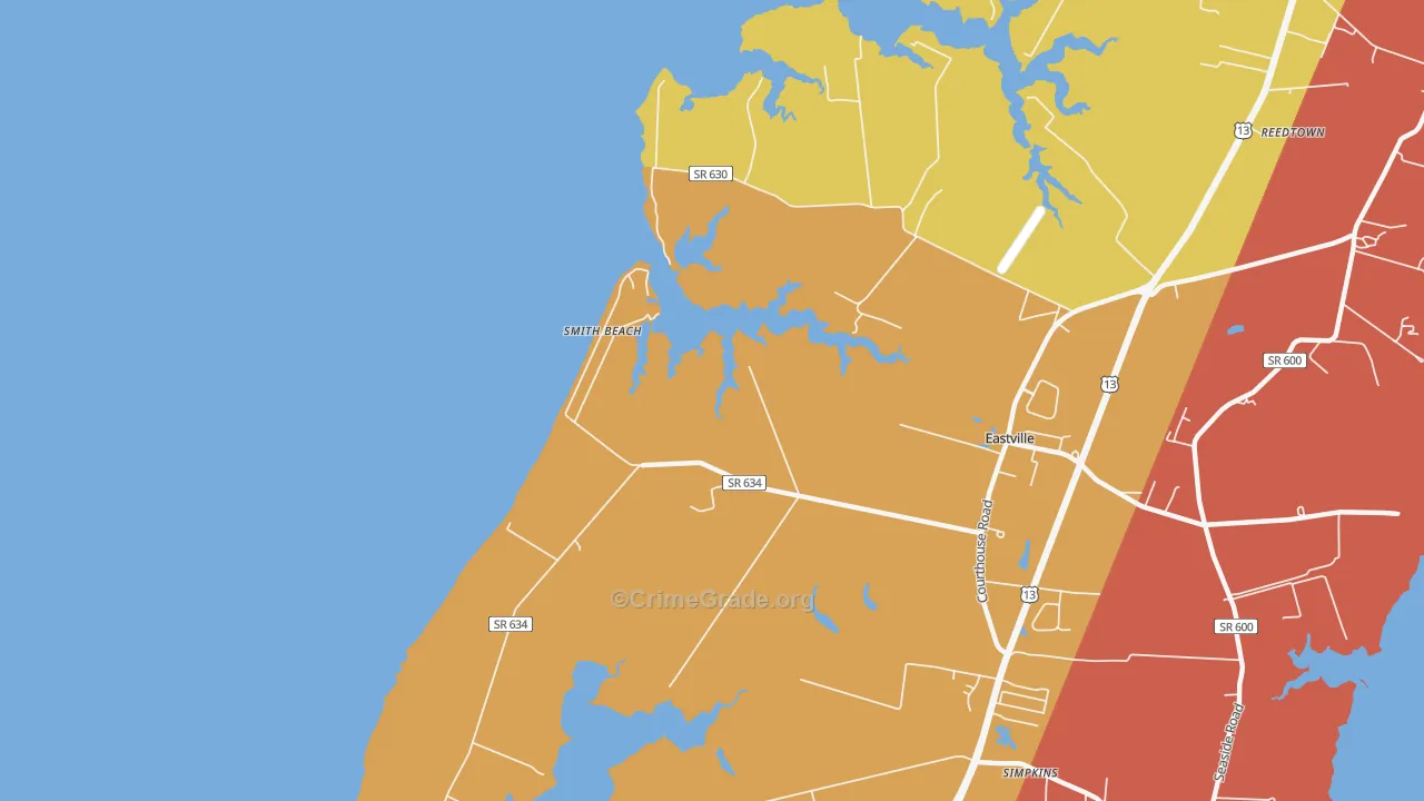Kendall Grove, VA Map of Drug-Related Crime Rates