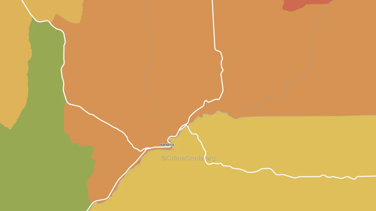 Kendrick, ID Map of Drug-Related Crime Rates