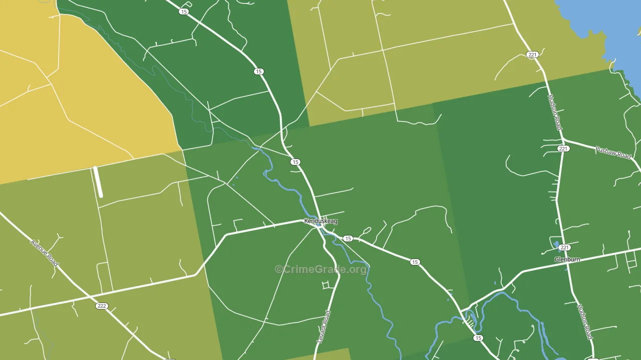 Kenduskeag, ME Map of Drug-Related Crime Rates
