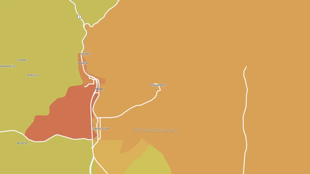 Kenilworth, UT Map of Drug-Related Crime Rates