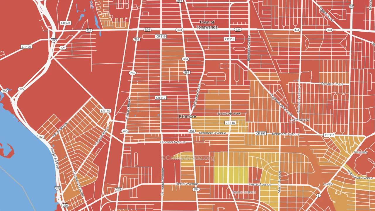 Kenmore, NY Map of Drug-Related Crime Rates