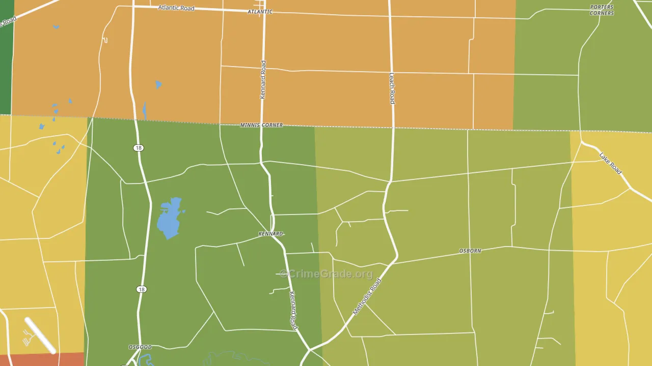Kennard, PA Map of Drug-Related Crime Rates