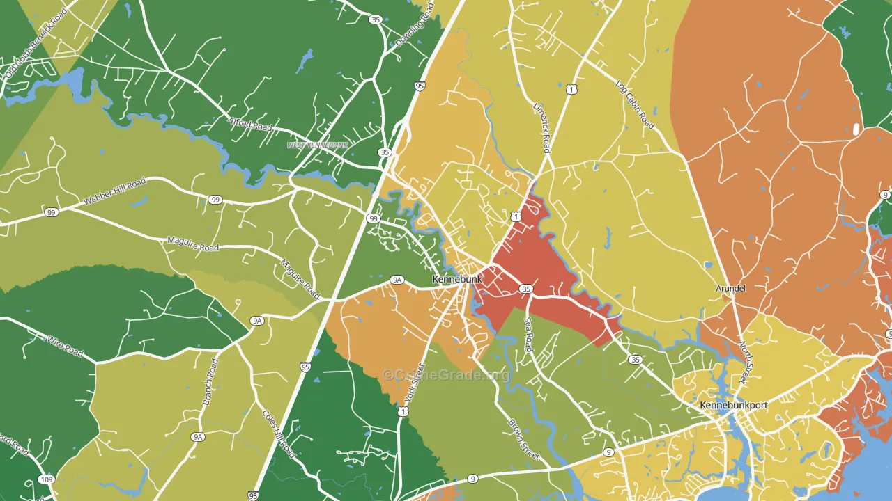 Kennebunk, ME Map of Drug-Related Crime Rates