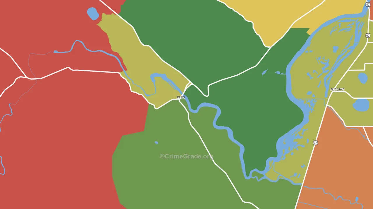 Keno, OR Map of Drug-Related Crime Rates
