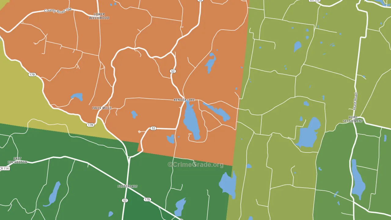 Kenoza Lake, NY Map of Drug-Related Crime Rates