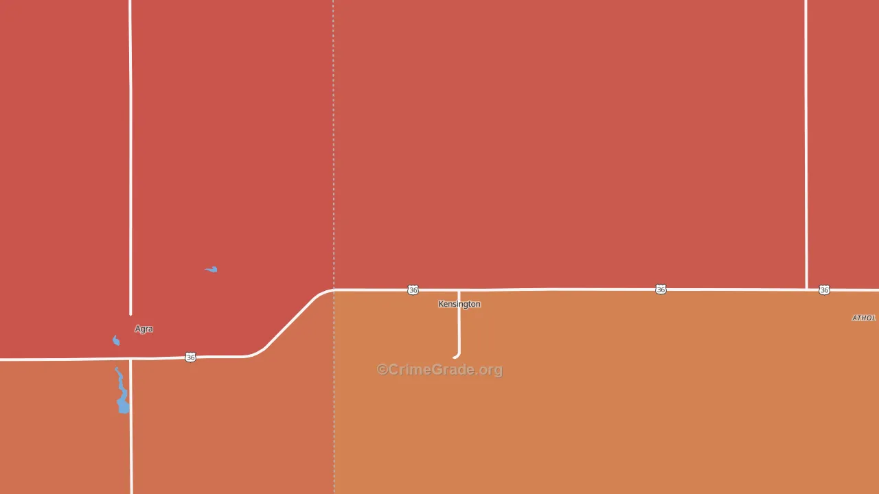 Kensington, KS Map of Drug-Related Crime Rates