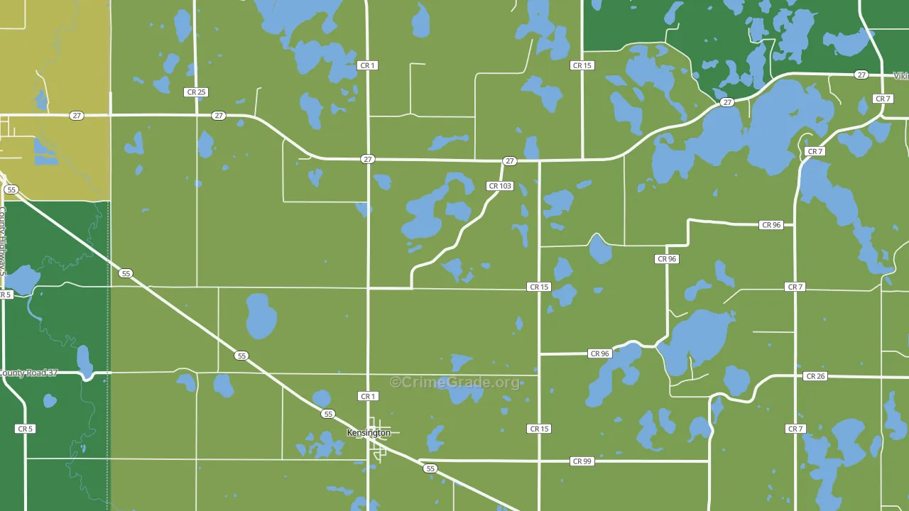 Kensington, MN Map of Drug-Related Crime Rates