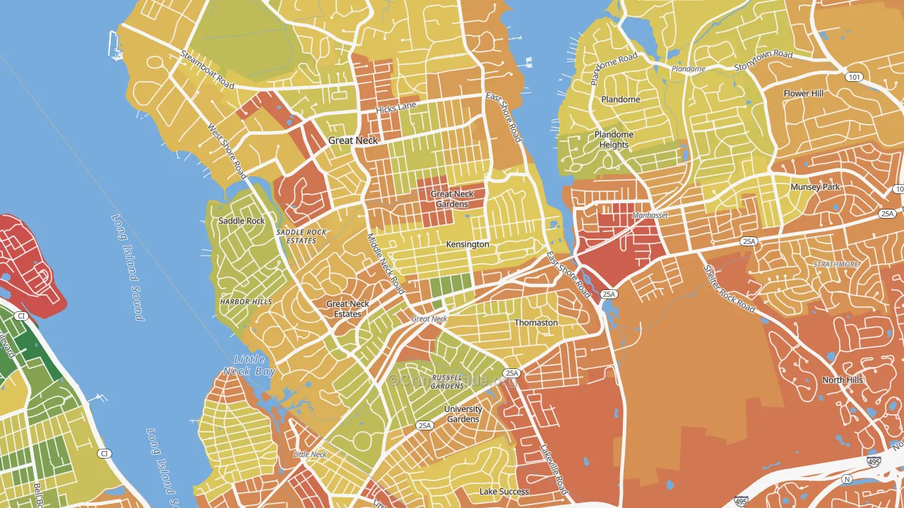 Kensington, NY Map of Drug-Related Crime Rates
