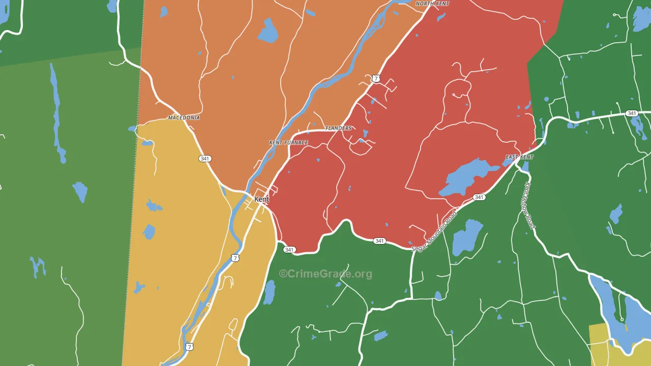 Kent, CT Map of Drug-Related Crime Rates