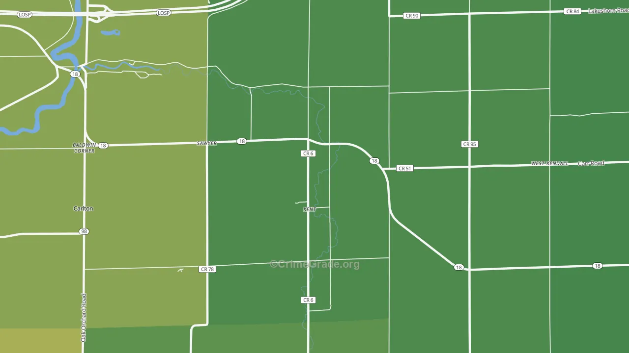 Kent, NY Map of Drug-Related Crime Rates