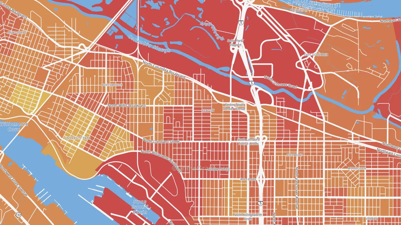 Kenton, Portland, OR Map of Drug-Related Crime Rates