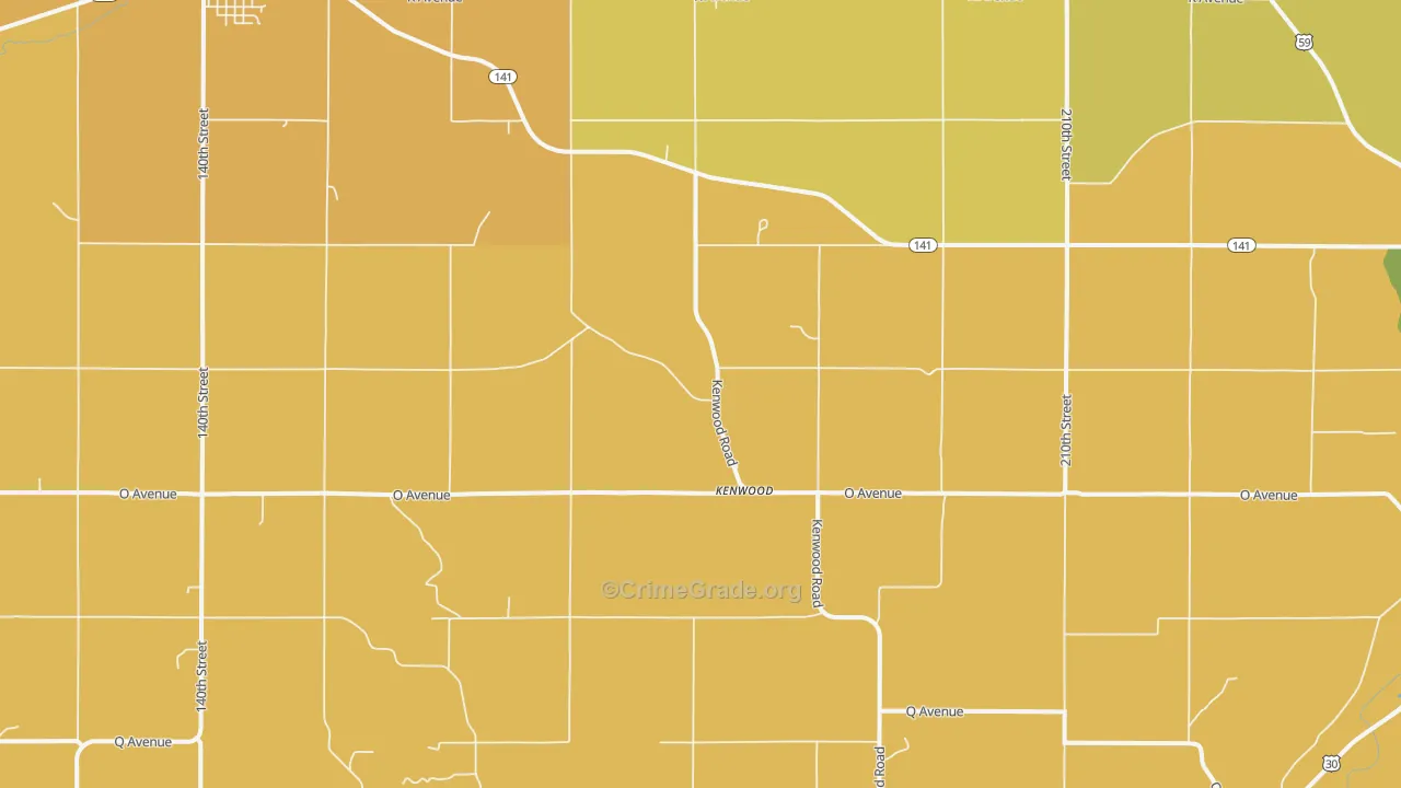 Kenwood, IA Map of Drug-Related Crime Rates