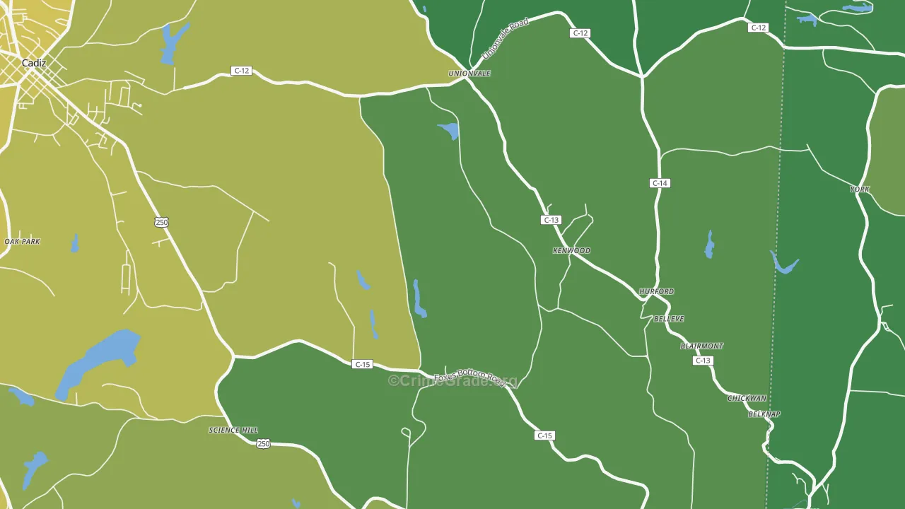 Kenwood, OH Map of Drug-Related Crime Rates