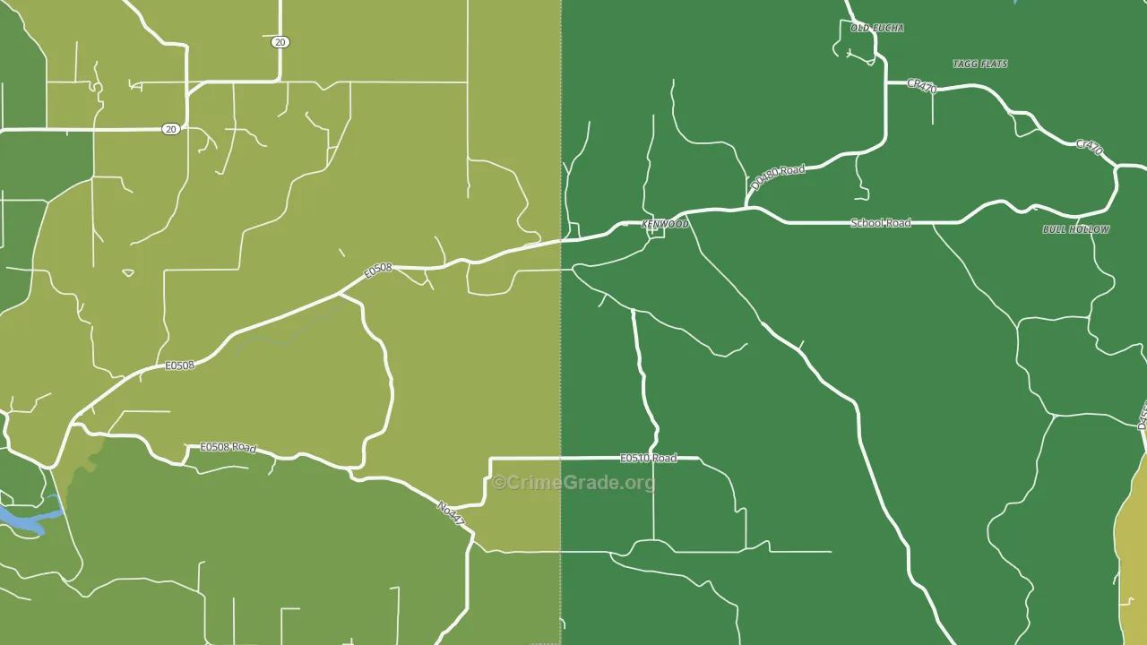 Kenwood, OK Map of Drug-Related Crime Rates
