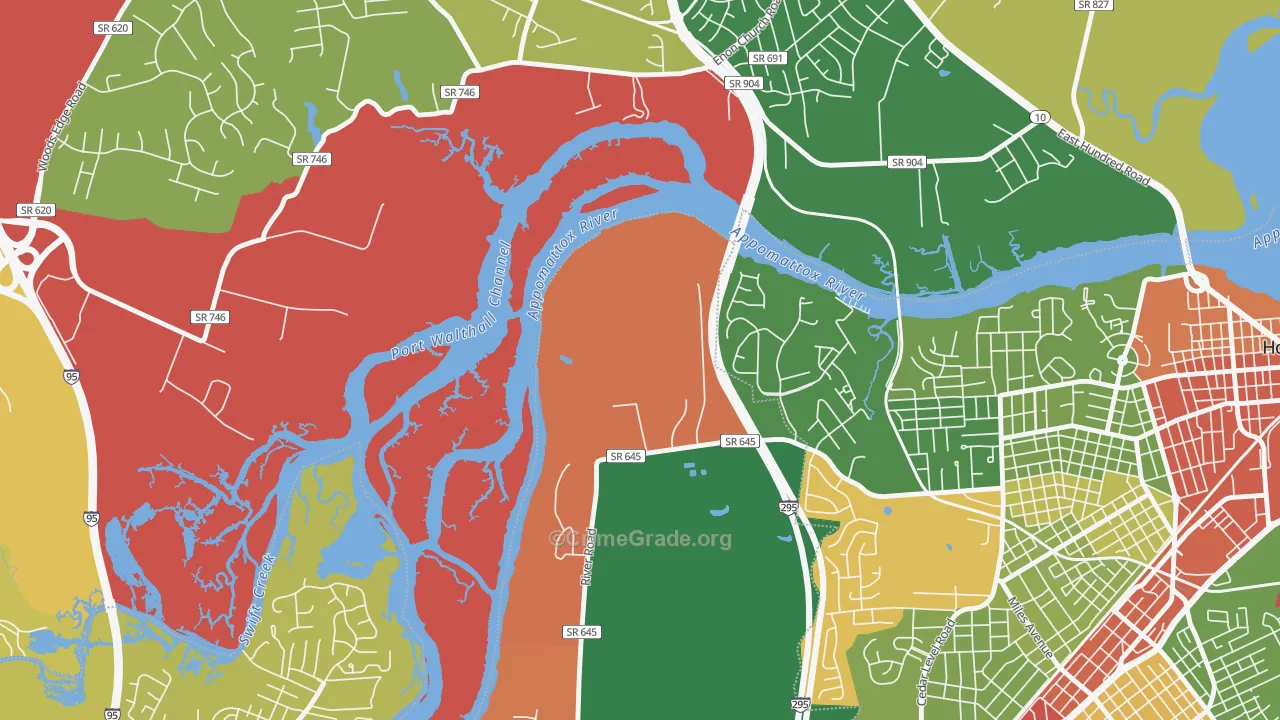 Kenwood, VA Map of Drug-Related Crime Rates
