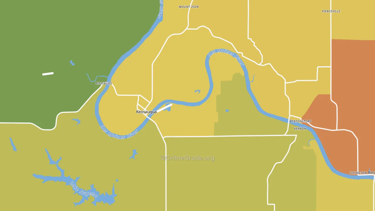 Keosauqua, IA Map of Drug-Related Crime Rates