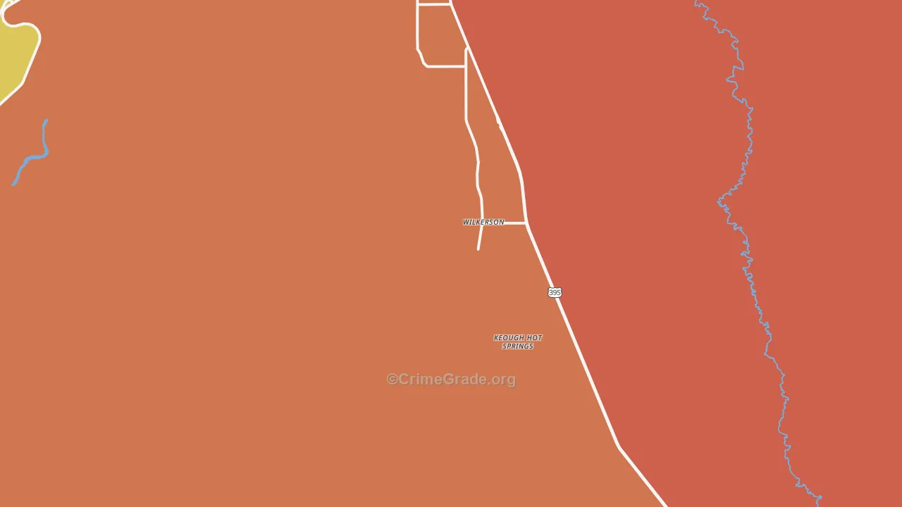 Keough Hot Springs, CA Map of Drug-Related Crime Rates