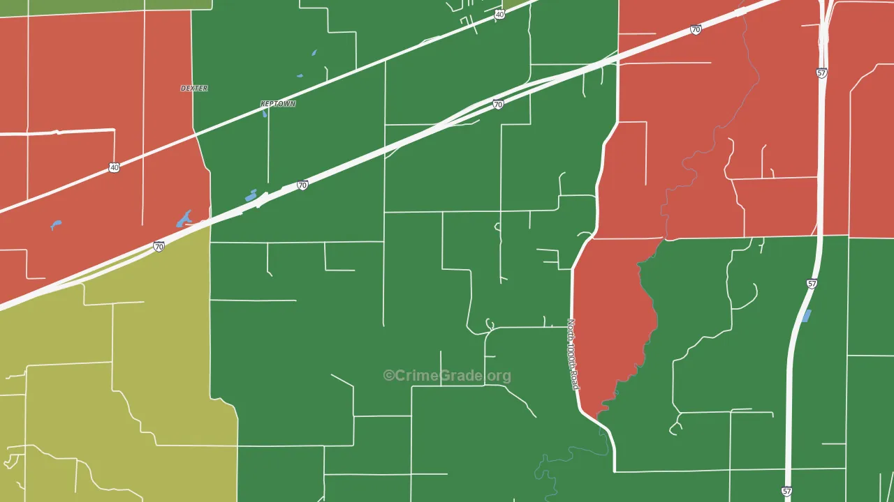 Keptown, IL Map of Drug-Related Crime Rates