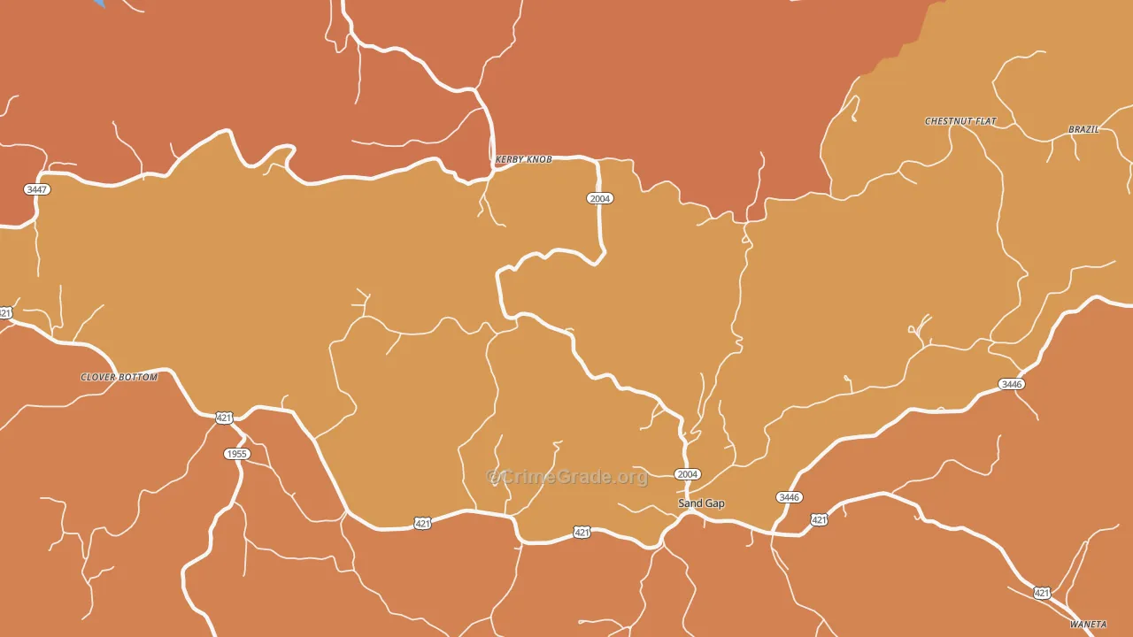 Kerby Knob, KY Map of Drug-Related Crime Rates