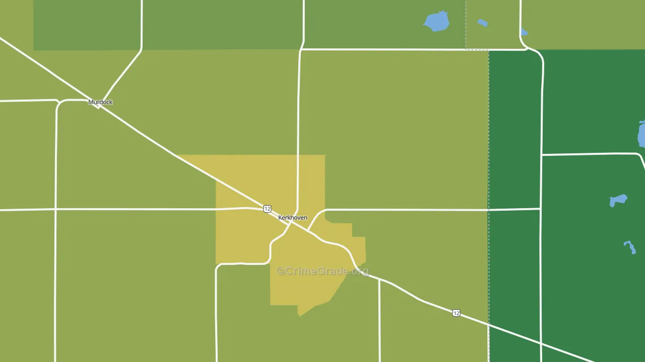 Kerkhoven, MN Map of Drug-Related Crime Rates