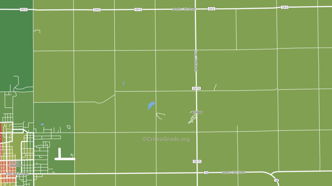 Kernan, IL Map of Drug-Related Crime Rates