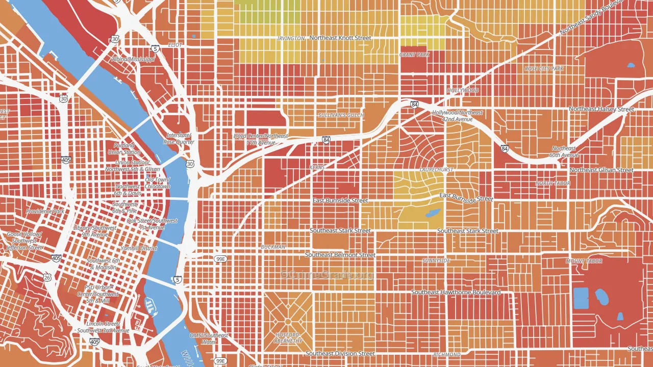 Kerns, Portland, OR Map of Drug-Related Crime Rates