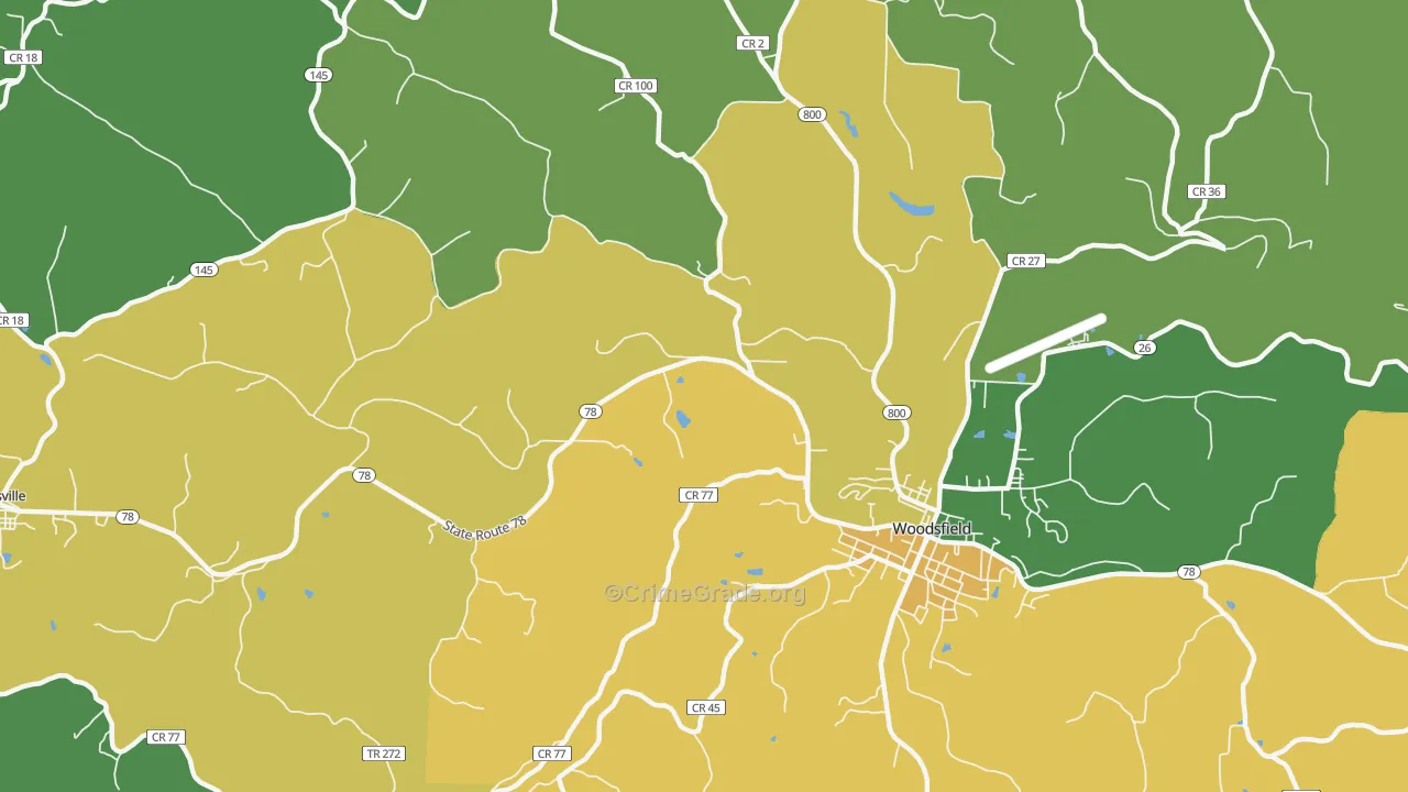 Kerr, OH Map of Drug-Related Crime Rates