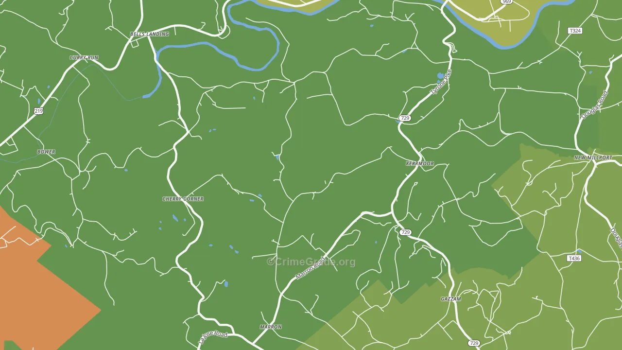 Kerrmoor, PA Map of Drug-Related Crime Rates