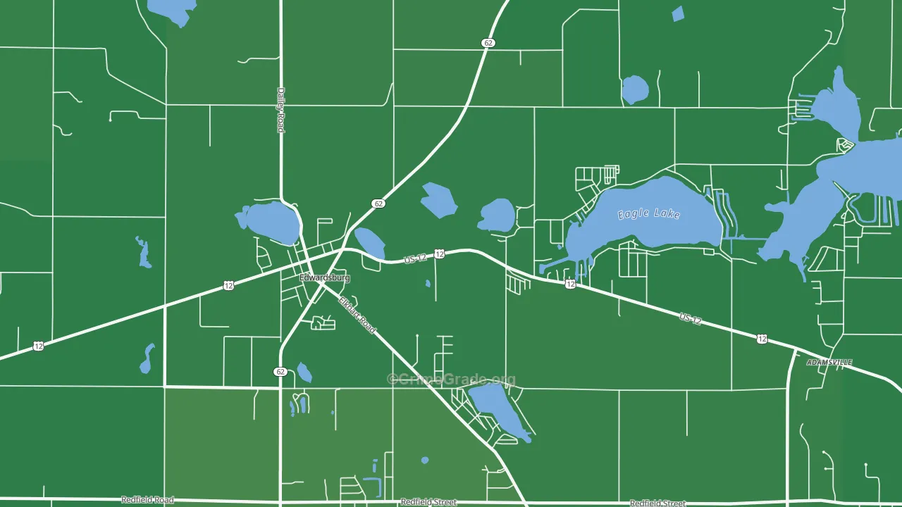 Kessington, MI Map of Drug-Related Crime Rates