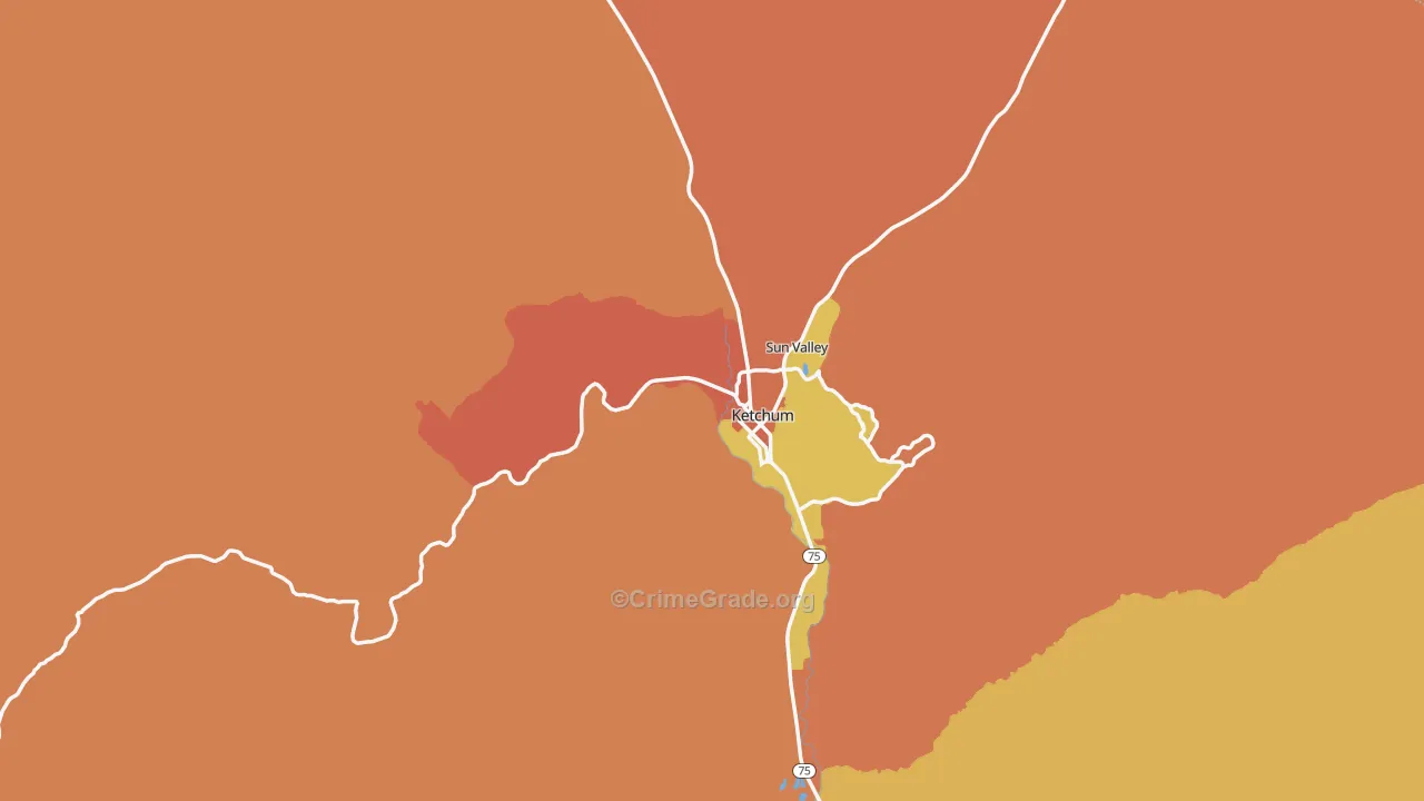 Ketchum, ID Map of Drug-Related Crime Rates
