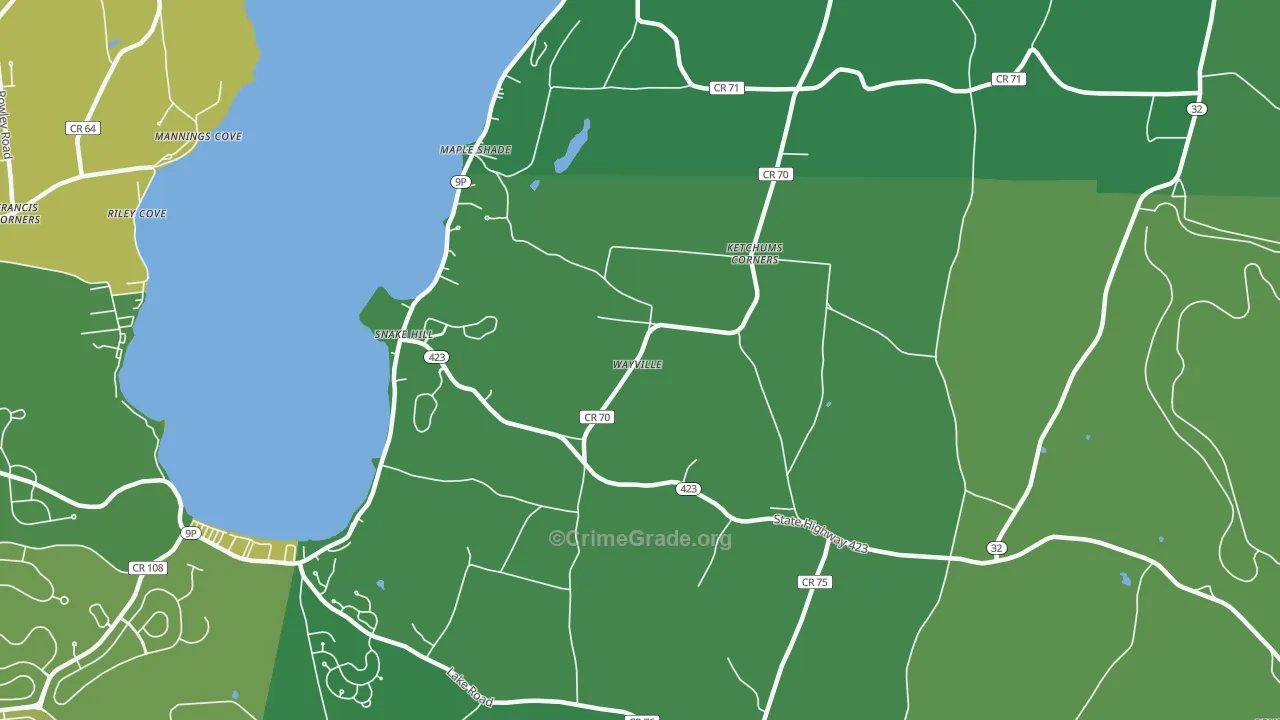 Ketchums Corner, NY Map of Drug-Related Crime Rates