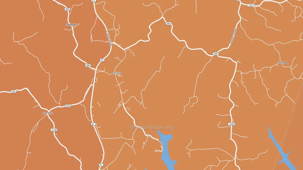 Kettle, KY Map of Drug-Related Crime Rates