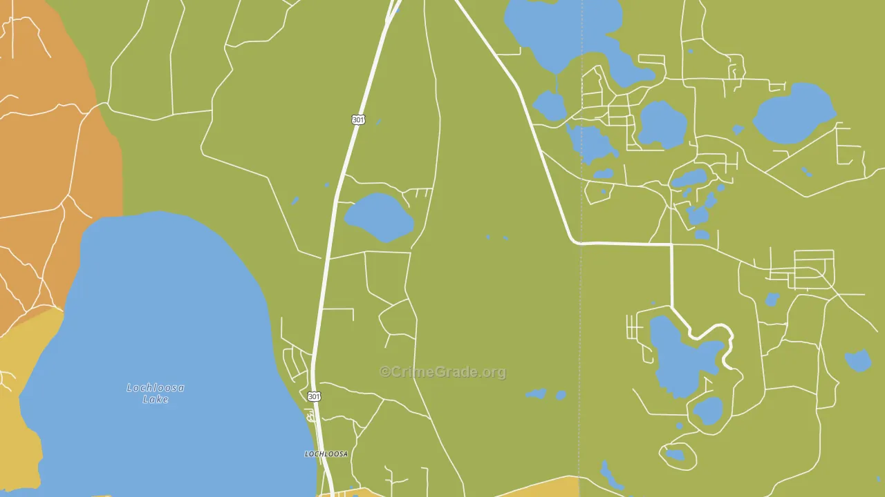Keuka, FL Map of Drug-Related Crime Rates