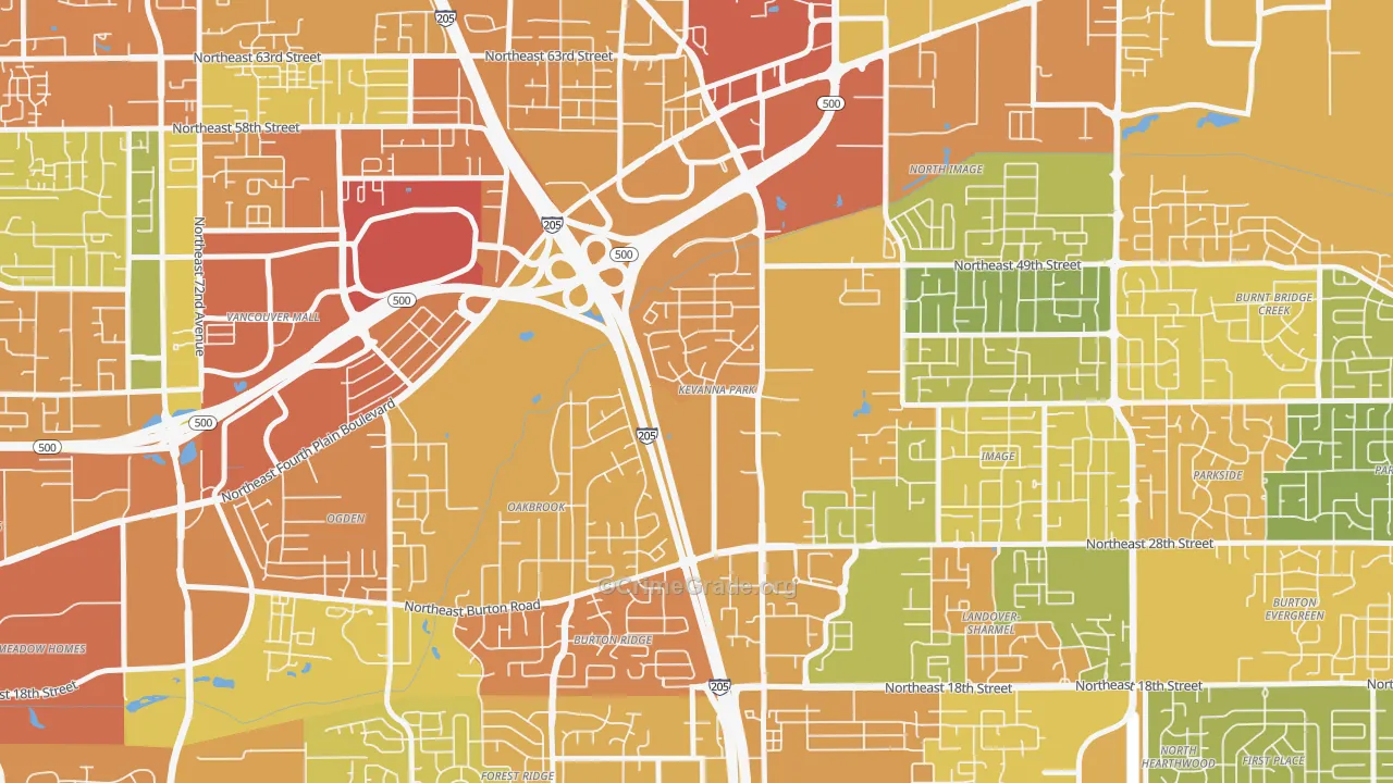 Kevanna Park, Vancouver, WA Map of Drug-Related Crime Rates