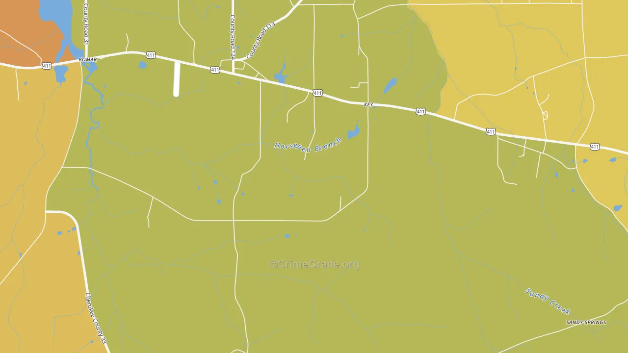 Key, AL Map of Drug-Related Crime Rates
