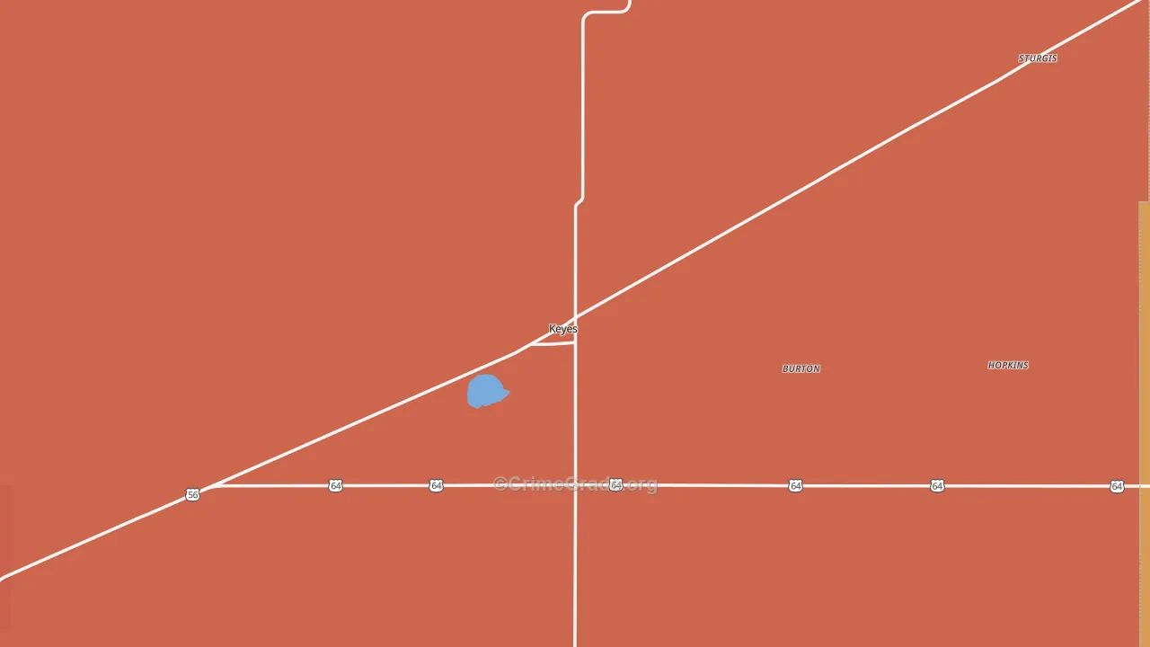 Keyes, OK Map of Drug-Related Crime Rates