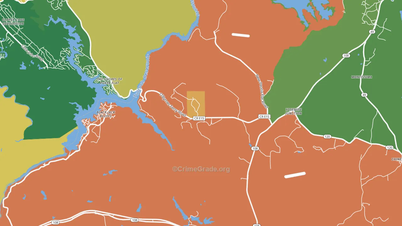 Keystone, CA Map of Drug-Related Crime Rates